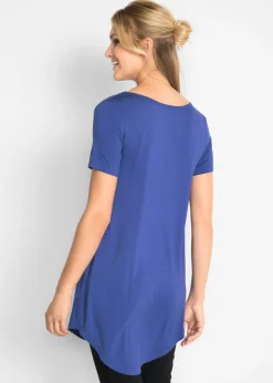 Outlet Camiseta larga de viscosa suave Mujer Básicos|Camisetas