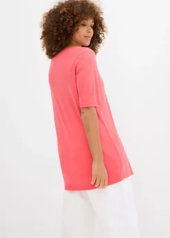 Hot Camiseta larga de viscosa suave Mujer Básicos|Camisetas