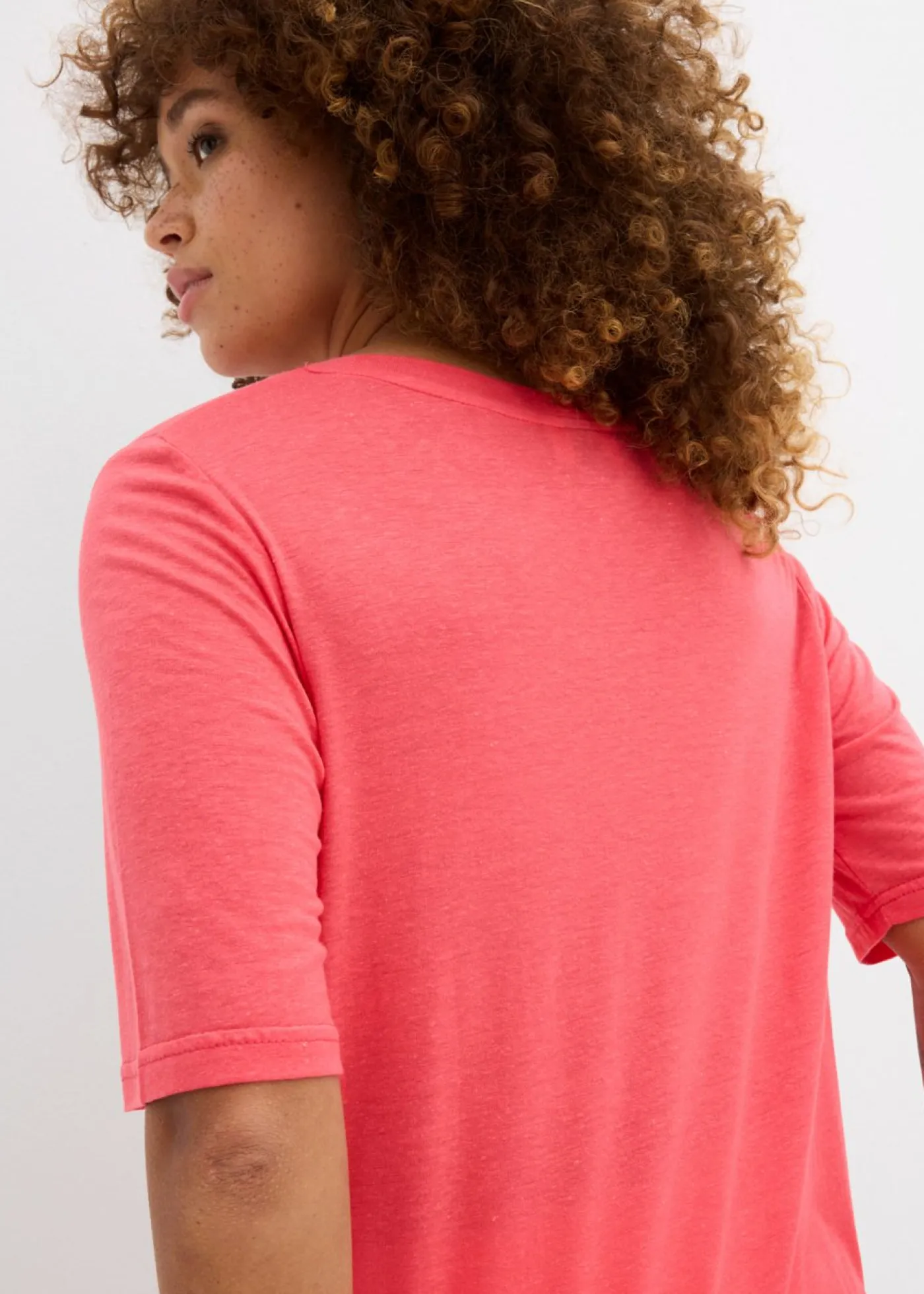 Hot Camiseta larga de viscosa suave Mujer Básicos|Camisetas