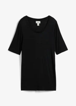 Outlet Camiseta larga de viscosa suave Mujer Básicos|Camisetas