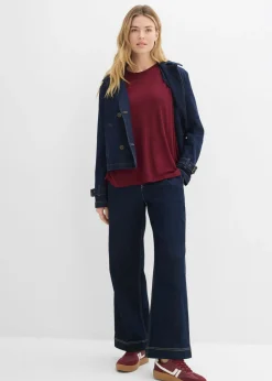 Clearance Camiseta larga de viscosa suave Mujer Básicos|Camisetas