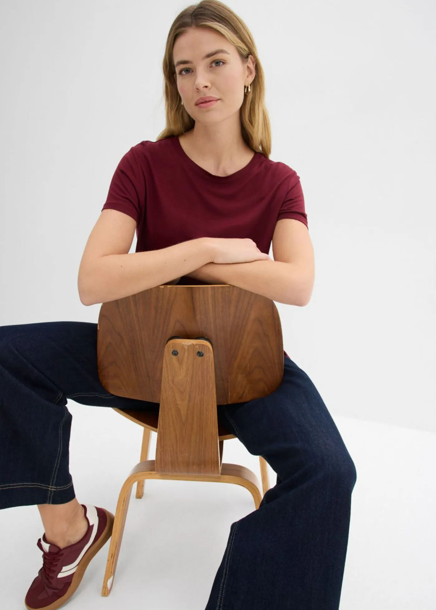 Clearance Camiseta larga de viscosa suave Mujer Básicos|Camisetas