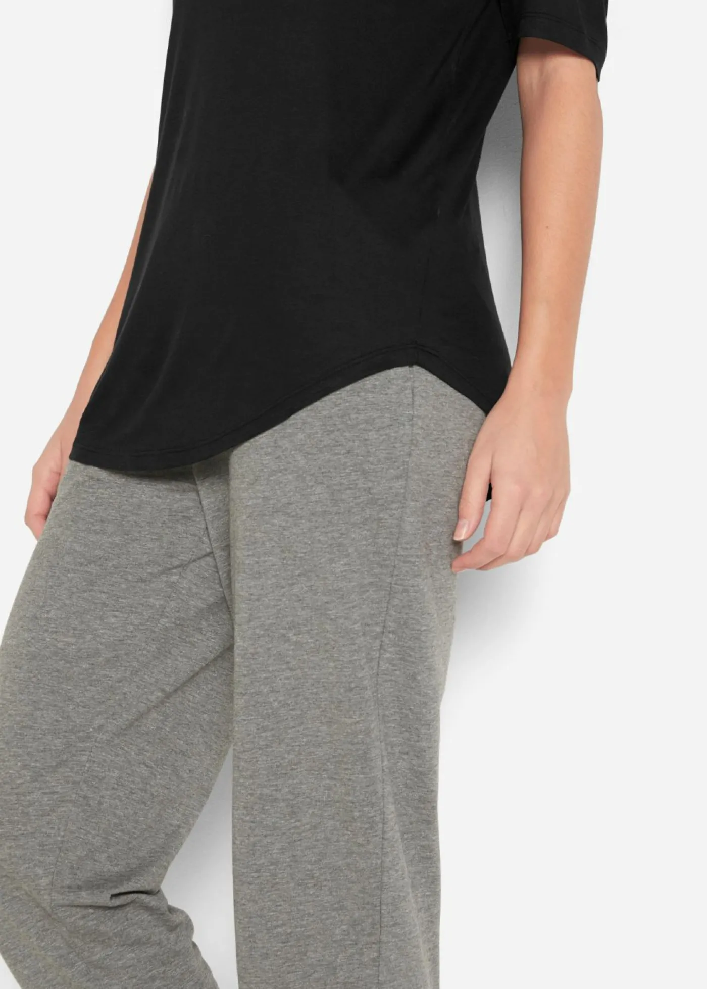 Clearance Camiseta larga de viscosa suave (2 unidades) Mujer Básicos|Camisetas