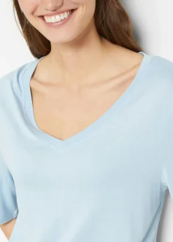 Best Camiseta larga de viscosa suave (2 unidades) Mujer Básicos|Camisetas