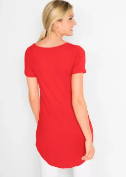 Best Camiseta larga de viscosa suave Mujer Básicos|Camisetas
