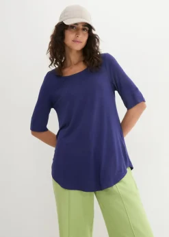 Hot Camiseta larga de viscosa suave Mujer Básicos|Camisetas