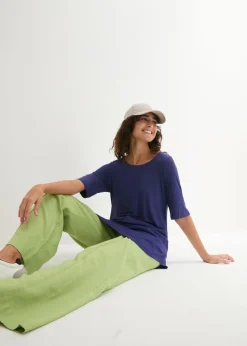 Hot Camiseta larga de viscosa suave Mujer Básicos|Camisetas
