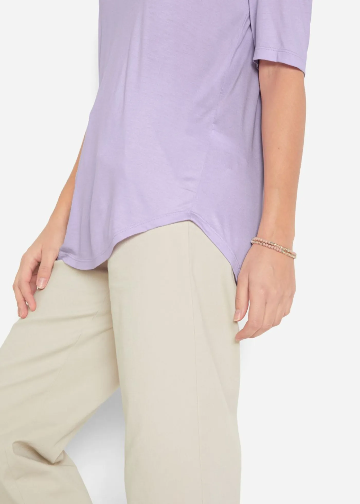 Best Camiseta larga de viscosa suave (2 unidades) Mujer Básicos|Camisetas