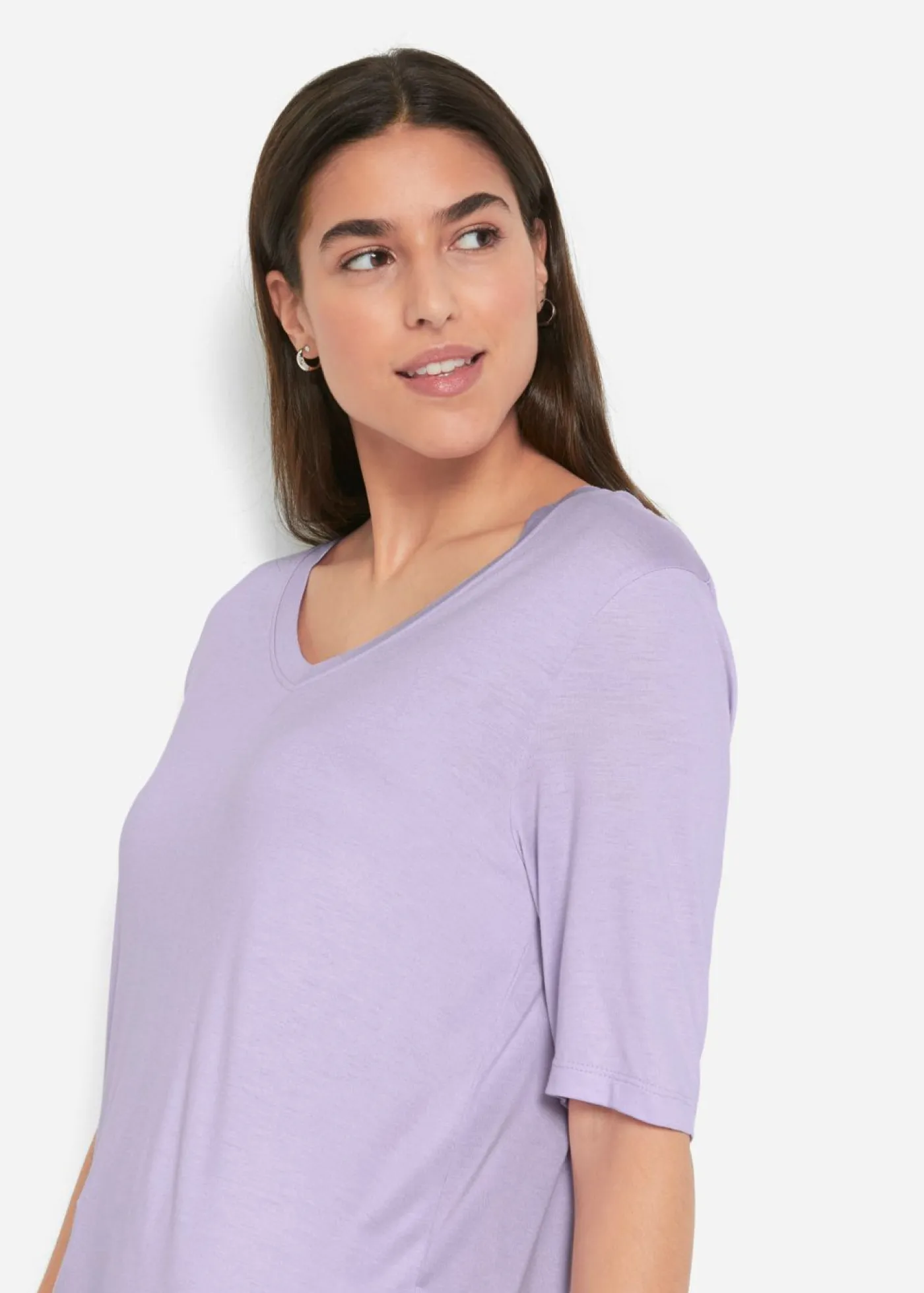 Best Camiseta larga de viscosa suave (2 unidades) Mujer Básicos|Camisetas