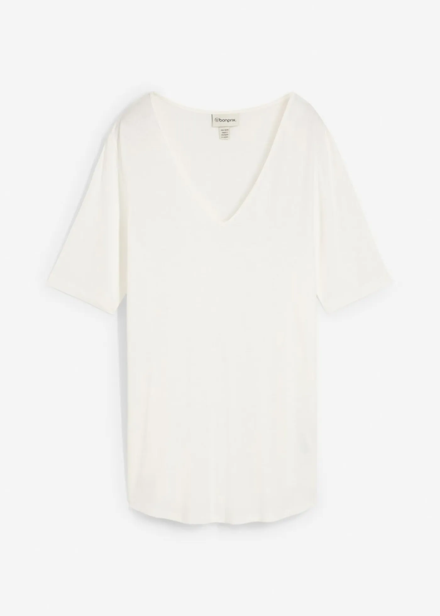 Clearance Camiseta larga de viscosa suave Mujer Básicos|Camisetas