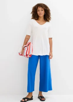 Clearance Camiseta larga de viscosa suave Mujer Básicos|Camisetas
