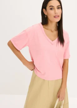 Hot Camiseta oversize de algodón puro Mujer Camisetas|Novedades