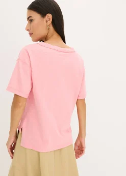 Hot Camiseta oversize de algodón puro Mujer Camisetas|Novedades