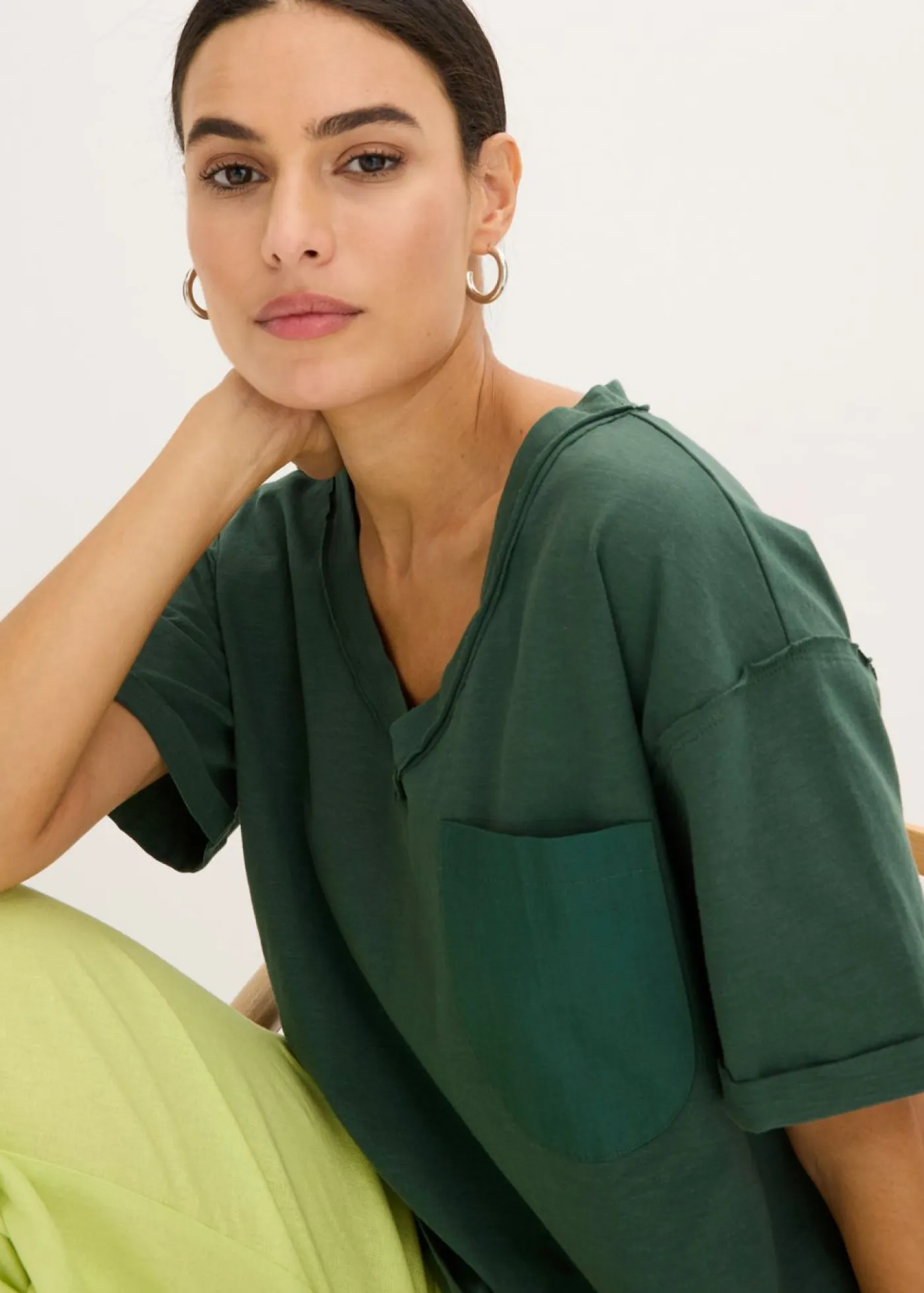 Discount Camiseta oversize de algodón puro Mujer Camisetas|Novedades