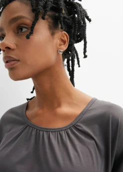 Sale Camiseta oversize de mezcla de viscosa Mujer Camisetas