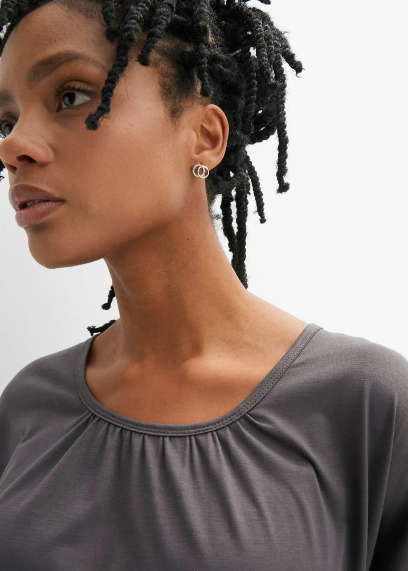 Sale Camiseta oversize de mezcla de viscosa Mujer Camisetas