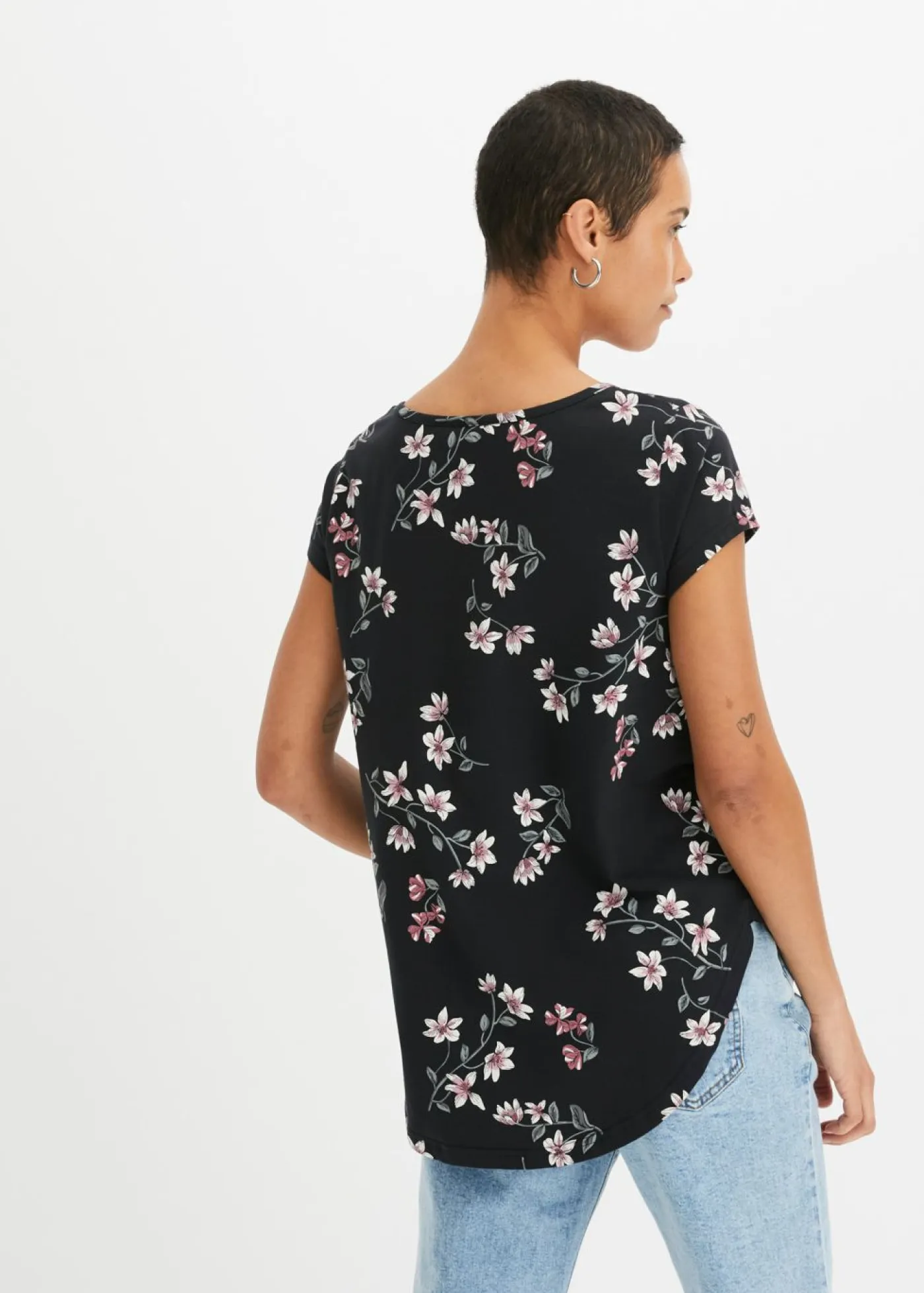 Camiseta oversize de mezcla de algodón Mujer Camisetas
