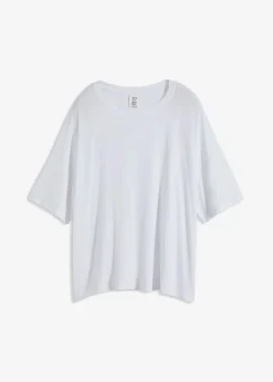 Outlet Camiseta oversize de viscosa fluida Mujer Camisetas