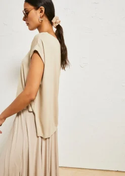 Best Camiseta oversize de viscosa fluida Mujer Camisetas