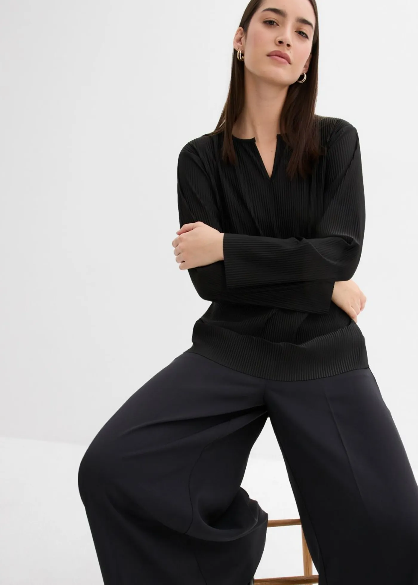 Clearance Camiseta plisada Mujer Esenciales|Camisetas
