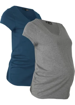 Outlet Camiseta premamá básica de algodón orgánico (2 unidades) Mujer Premamá