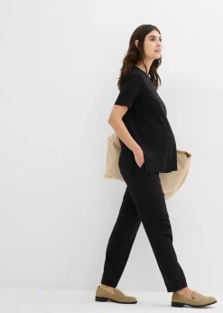 Best Camiseta premamá y de lactancia 2 en 1 de algodón orgánico con aberturas laterales Mujer Premamá