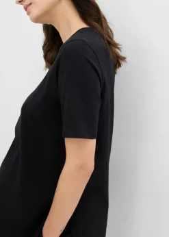 Best Camiseta premamá y de lactancia 2 en 1 de algodón orgánico con aberturas laterales Mujer Premamá