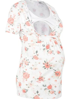 Hot Camiseta premamá y de lactancia 2 en 1 de algodón orgánico Mujer Premamá