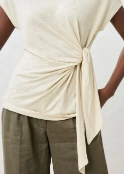 Camiseta sin mangas de lino puro Mujer Premium|Camisetas