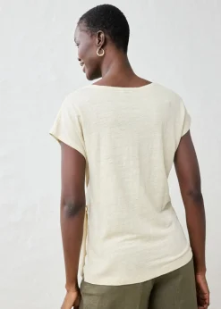 Clearance Camiseta sin mangas de lino puro Mujer Premium|Camisetas