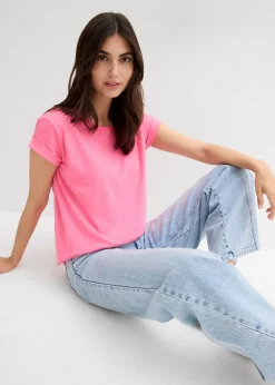 Camiseta tipo boxy Mujer Básicos|Camisetas