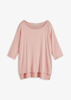 Best Camiseta tipo boxy de mezcla de viscosa suave Mujer Camisetas|Novedades
