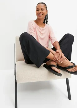 Best Camiseta tipo boxy de mezcla de viscosa suave Mujer Camisetas|Novedades