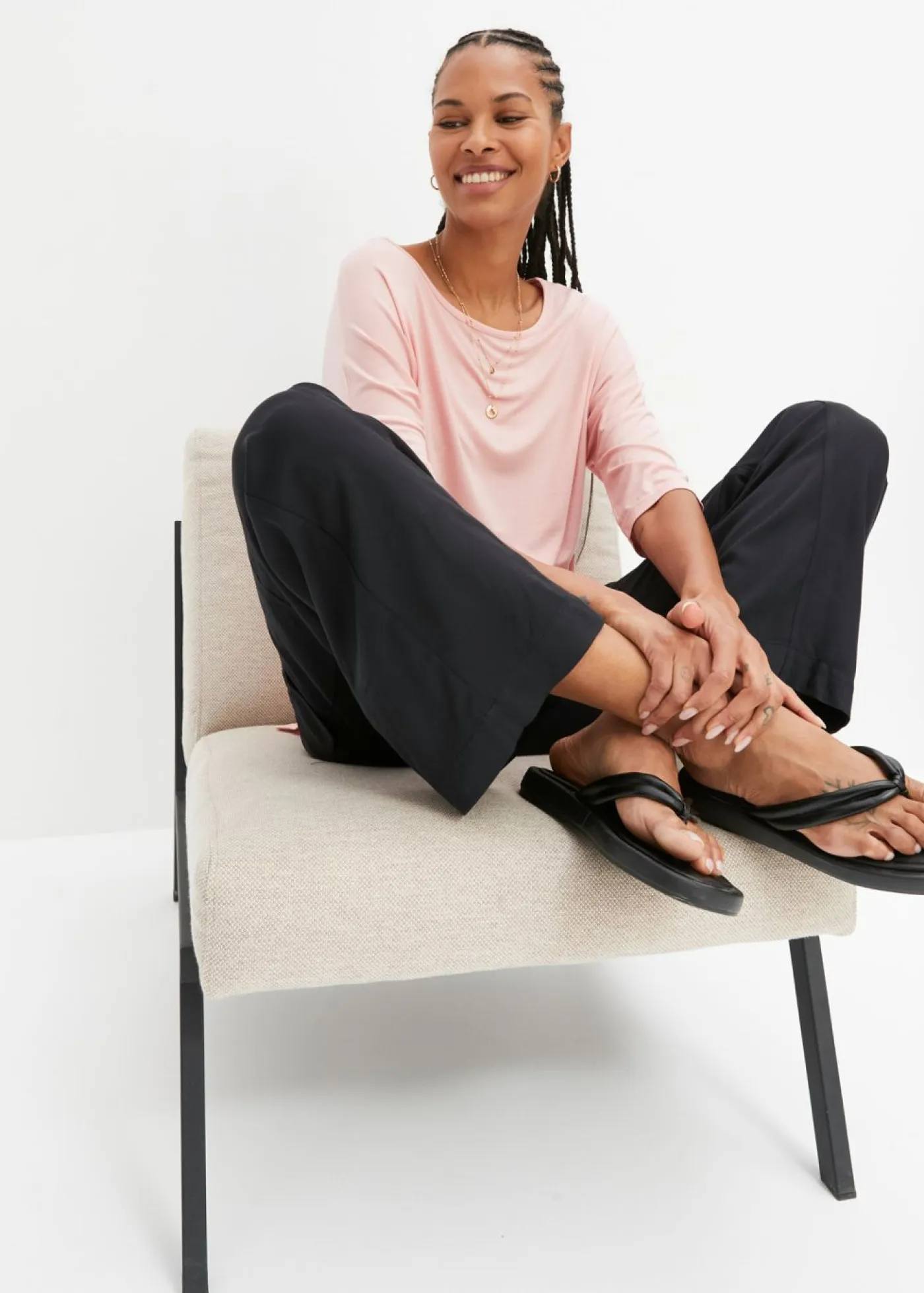 Best Camiseta tipo boxy de mezcla de viscosa suave Mujer Camisetas|Novedades