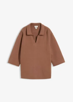 Outlet Camiseta tipo polo de punto Mujer Camisetas|Novedades