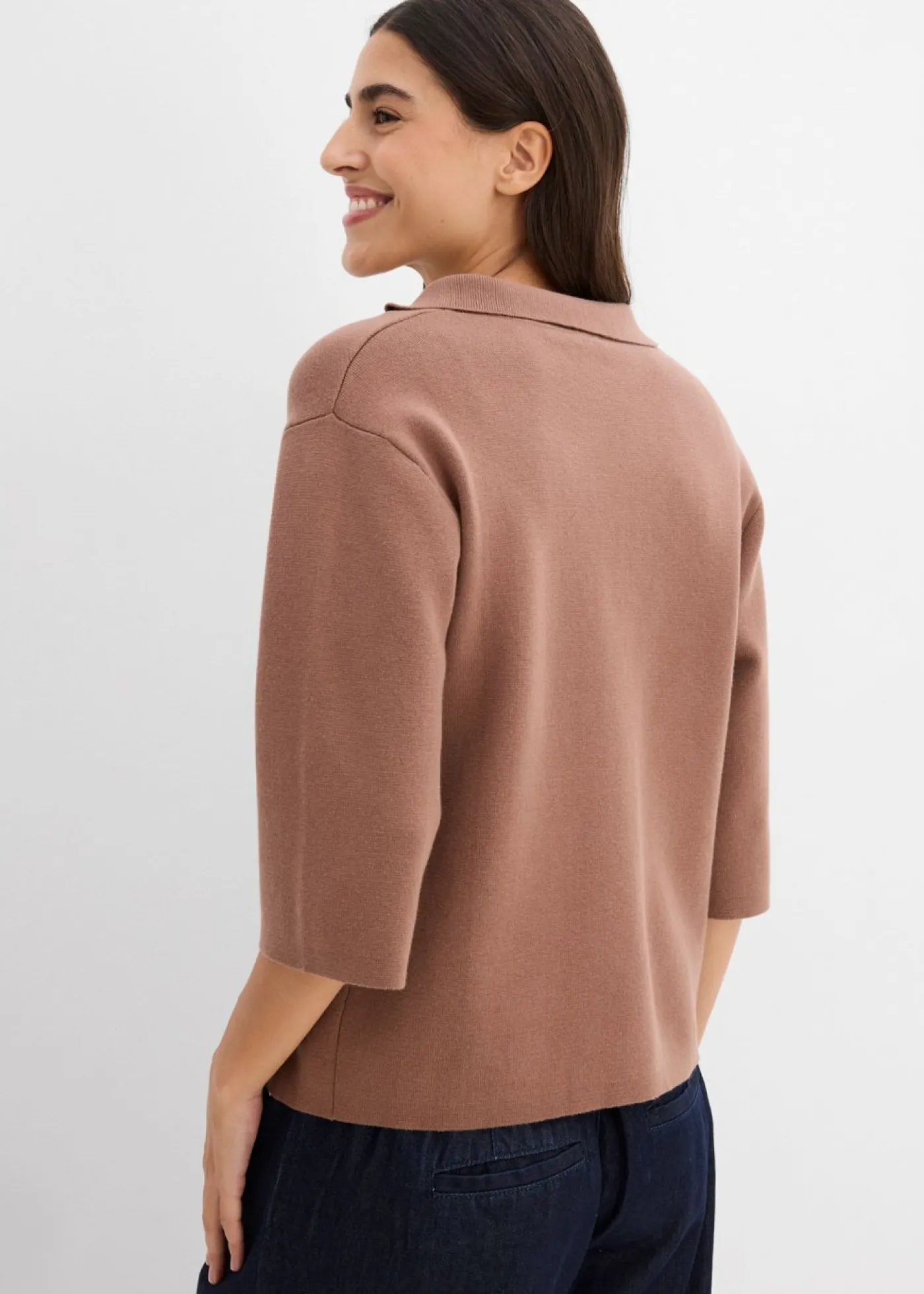 Outlet Camiseta tipo polo de punto Mujer Camisetas|Novedades