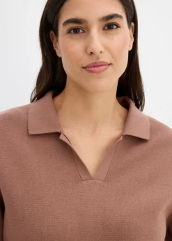 Outlet Camiseta tipo polo de punto Mujer Camisetas|Novedades