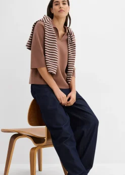 Outlet Camiseta tipo polo de punto Mujer Camisetas|Novedades