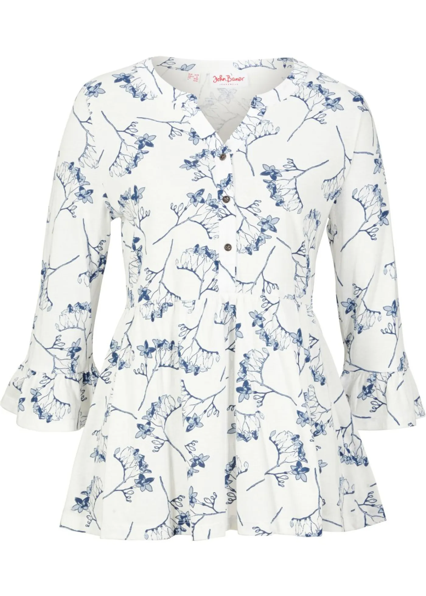 Sale Camiseta tipo túnica con mangas 3/4 Mujer Camisas Y Blusas