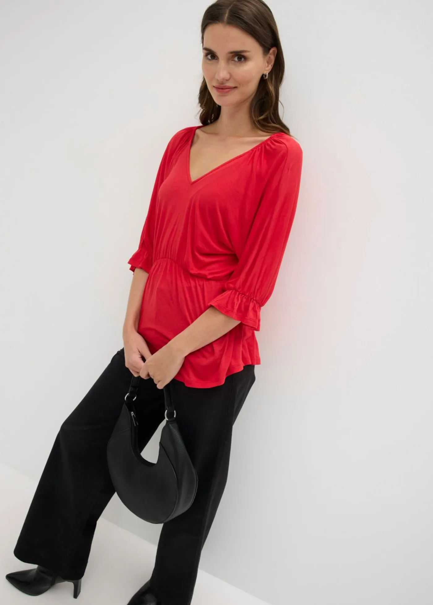 Discount Camiseta tipo túnica en mezcla de viscosa Mujer Camisetas