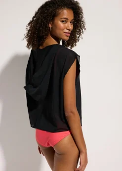 Best Camiseta transparente con capucha para la playa Mujer Ropa De Playa|Camisetas