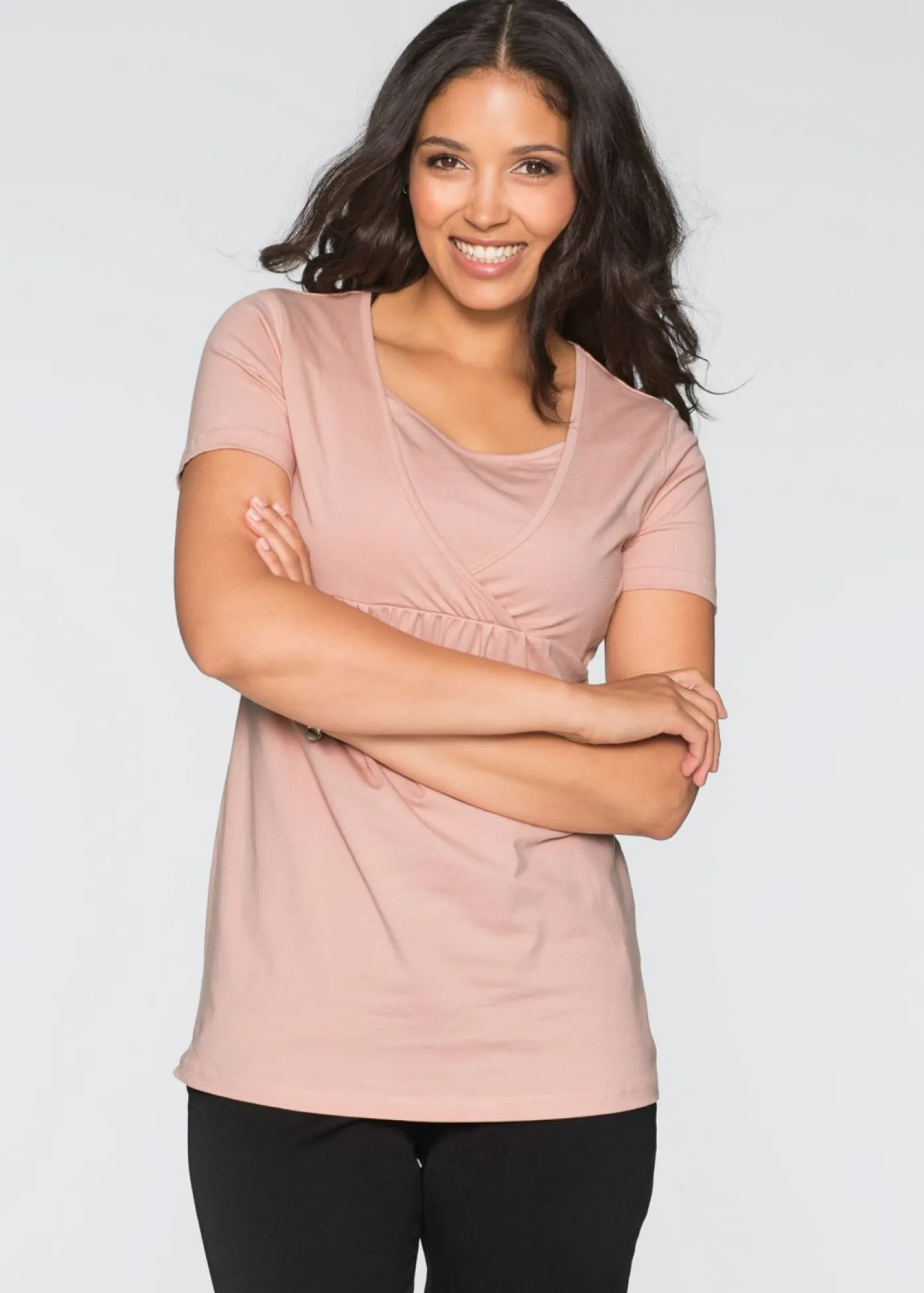 Best Camisetas premamá y de lactancia 2 en 1 (2 unidades) Mujer Premamá