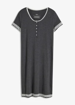 Best Camisón con botones y encaje suave Mujer Básicos|Ropa Para Dormir