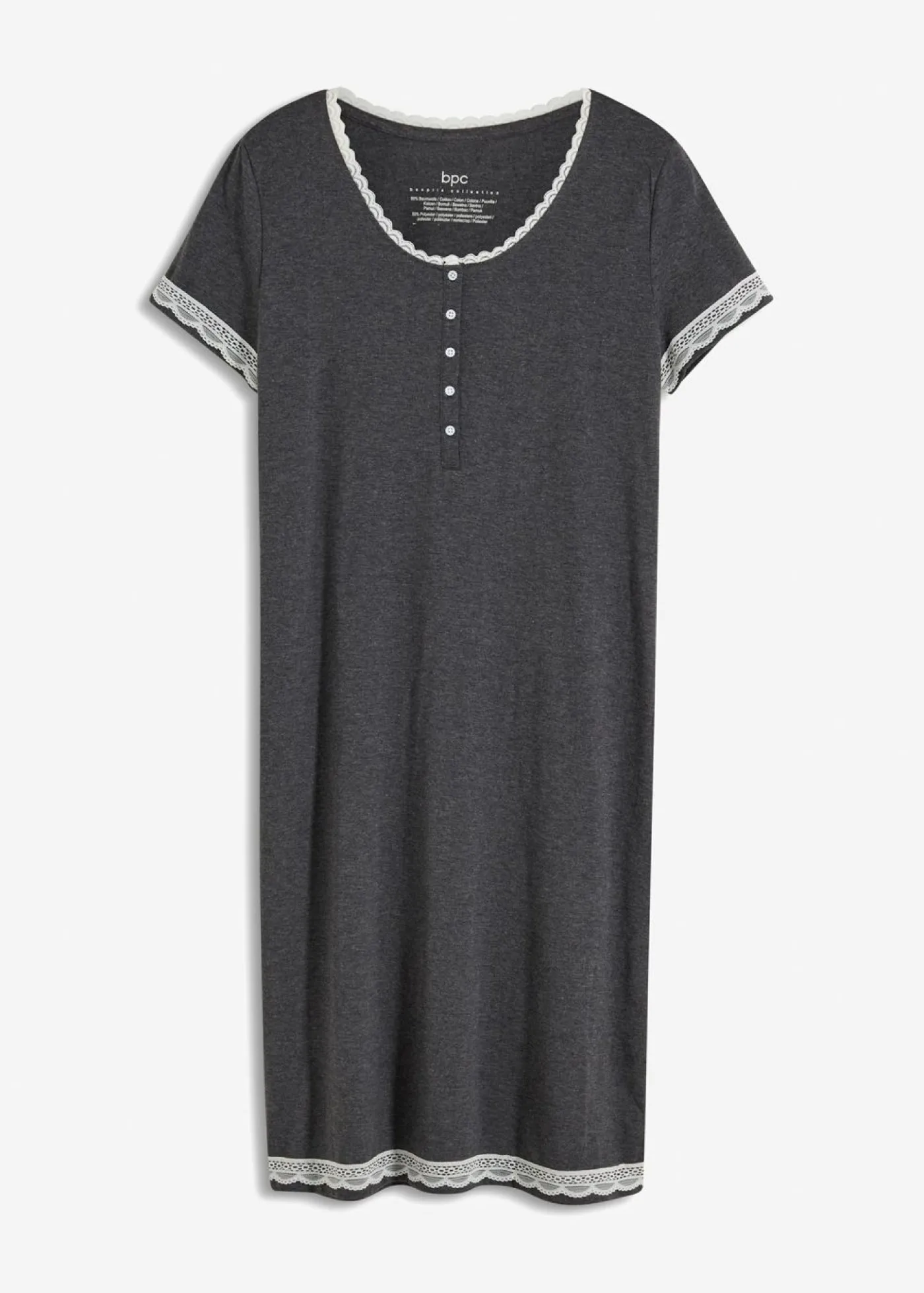 Best Camisón con botones y encaje suave Mujer Básicos|Ropa Para Dormir