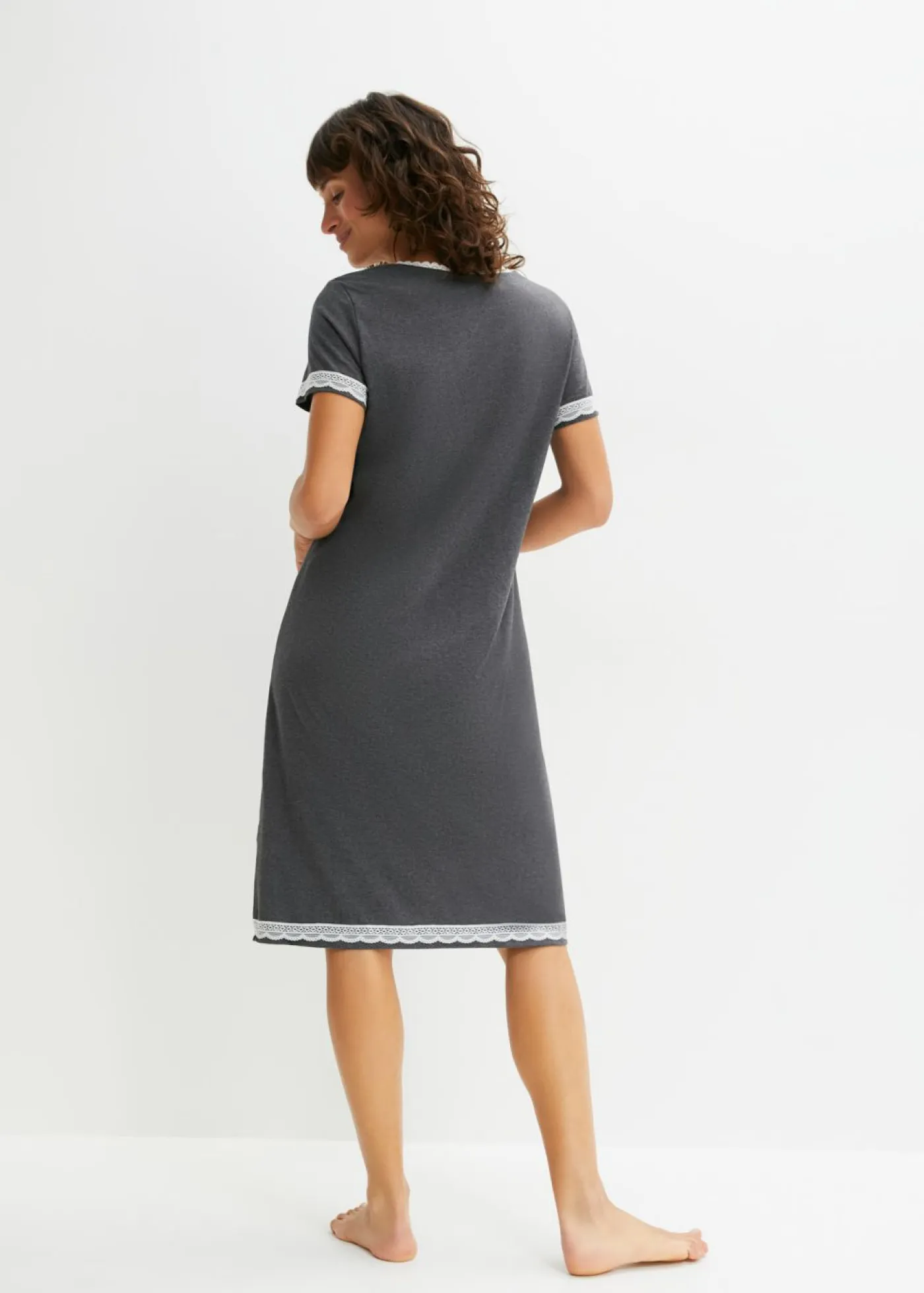 Best Camisón con botones y encaje suave Mujer Básicos|Ropa Para Dormir