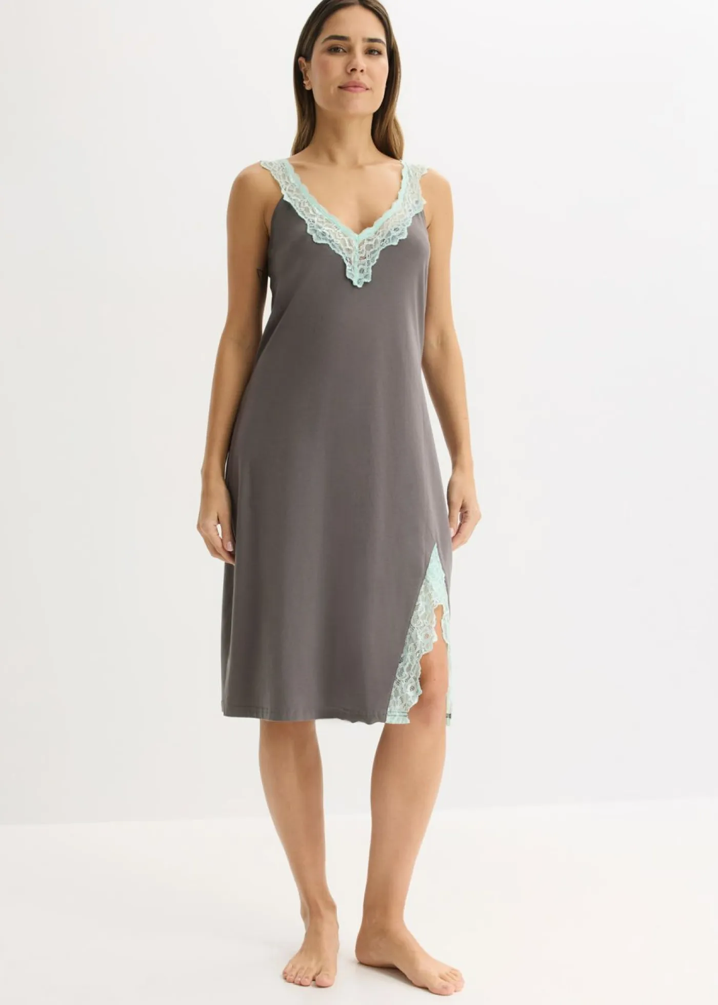 Camisón con viscosa y encaje Mujer Ropa Para Dormir