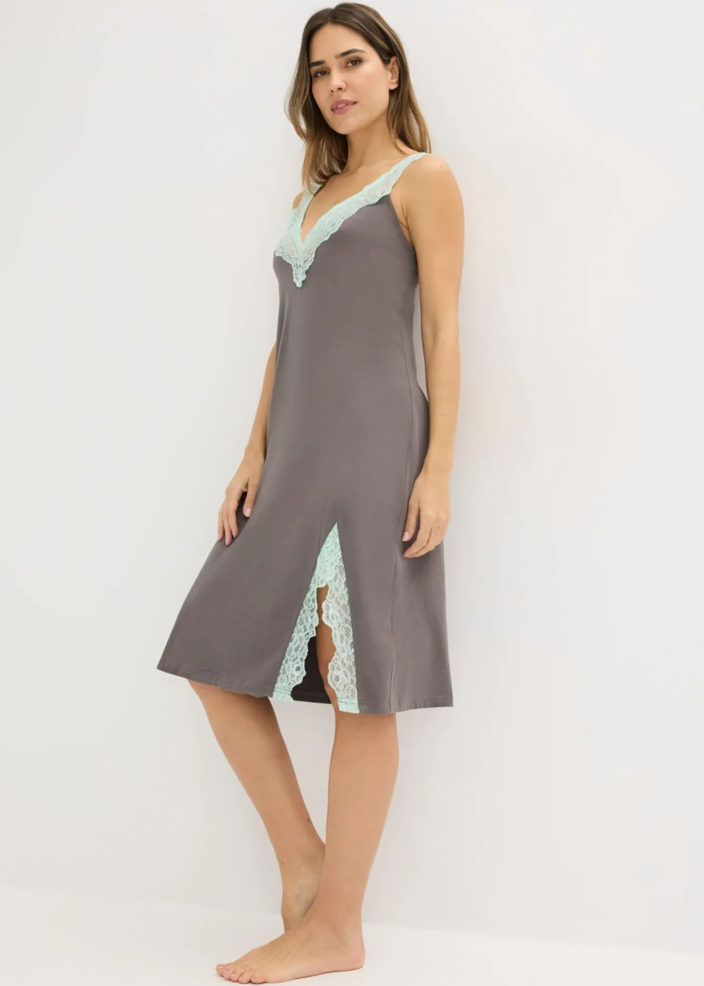 Camisón con viscosa y encaje Mujer Ropa Para Dormir