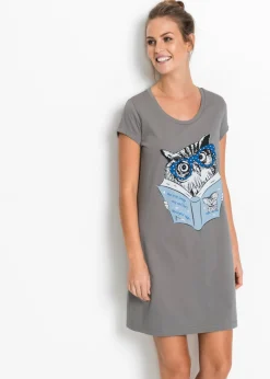 Sale Camisón corto de algodón orgánico puro Mujer Ropa Para Dormir|Novedades