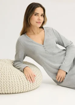 Outlet Camisón de canalé con botones Mujer Ropa Para Dormir