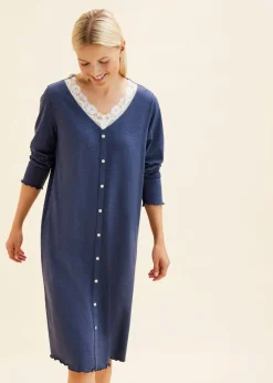 Camisón largo con botones Mujer Ropa Para Dormir